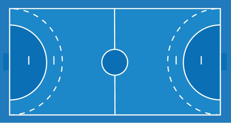 cancha handball diagrama