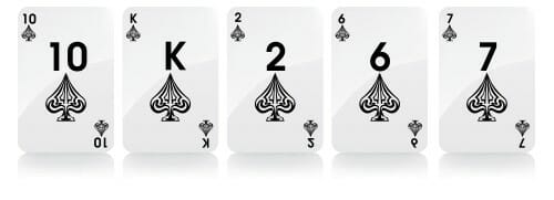 Sequência Royal Flush  Cartas de baralho, Jogo de poker, Tipo de mão