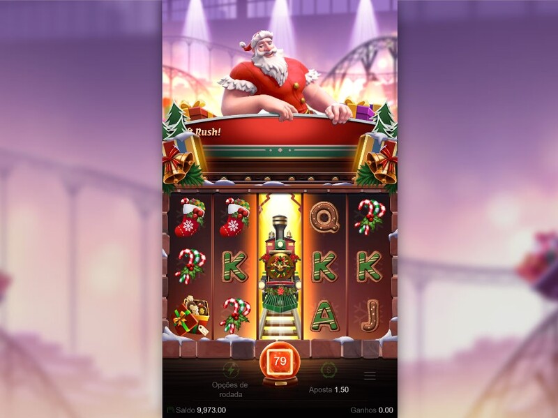 Papai noel joga um jogo com controle