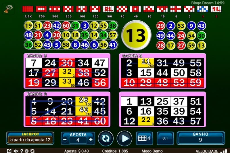 Showball 3 » Jogos Bingos Grátis » Video Bingo Online 