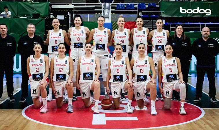 A seleção feminina de basquete da Espanha