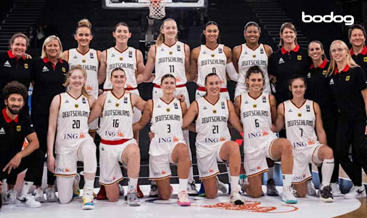 La selección femenina de Alemania para competir en basketball