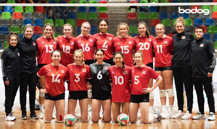 A formação atual da equipe feminina de vôlei