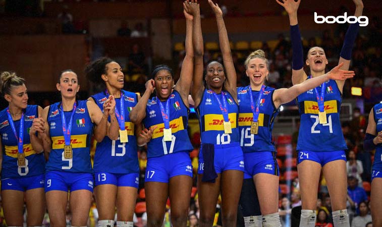 A equipe feminina de vôlei Italiano atual