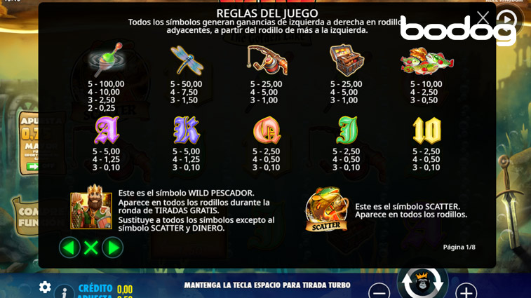 Reglas juego Big Bass Secrets of the Golden Lake