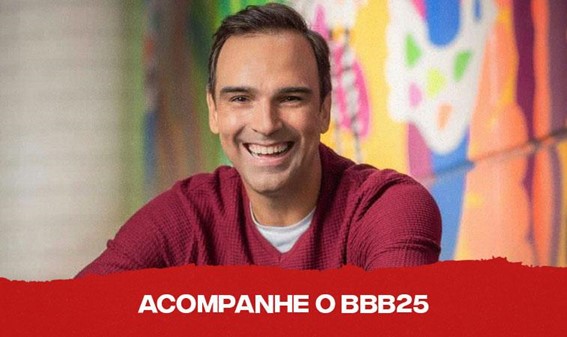 Tadeu Schmidt e o apresentador de BBB25